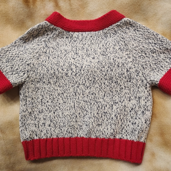 Hanna Andersson 3-6 months Retro Cardigan, Red Sweater - Picture 2 of 3